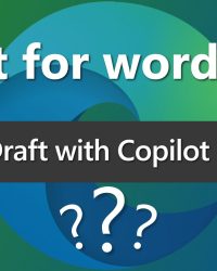 Lost for words? Draft with Copilot can help